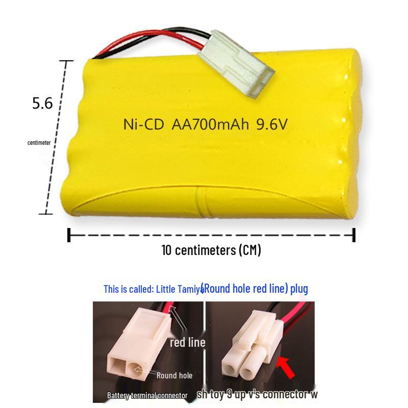 Rechargeable Battery Pack for Remote Control Toy Cars - 3.6V, 4.8V, 6V, 700mAh - Toy Accessories