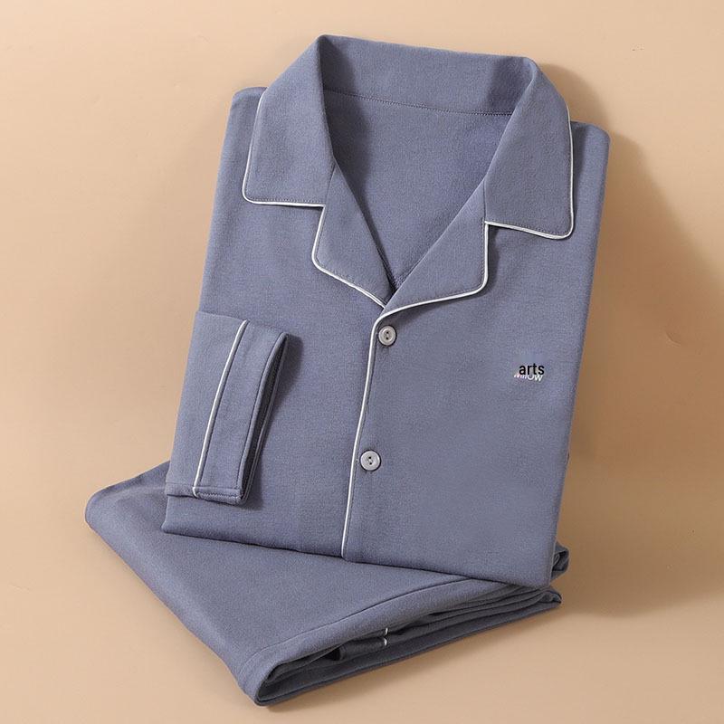 Cat Man 2025 Men's All-Cotton Long Sleeve Homewear Set for Teens