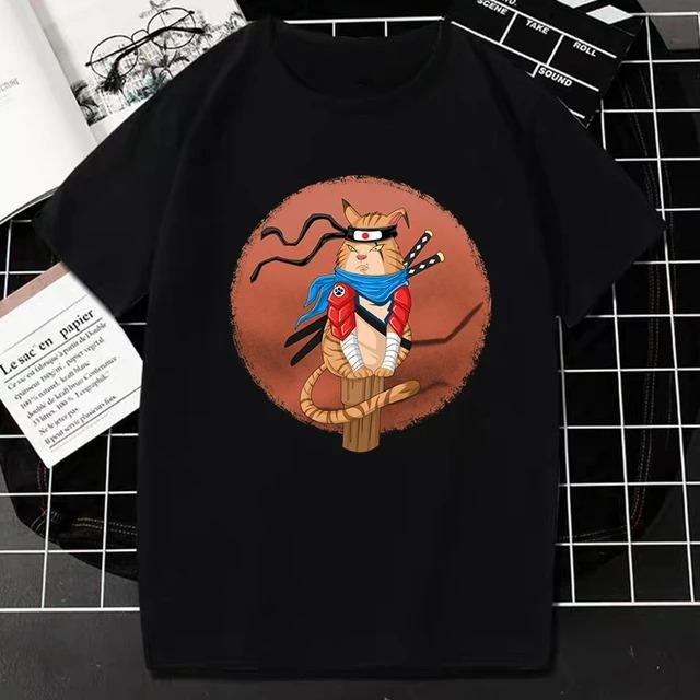 Funny Catzilla Japan Cat Kitten Lover Men T Shirt Male Casual Tees Summer Hombre Oversized Tee Harajuku Shirt Men Clothing