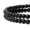 Matte Black Onyx Glass Stone Natural Round Beads 15"Strand Smooth Loose Spacer Beads 4/6/8/10/12mm for Jewelry Making DIY Bracelets Accessories