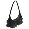 Adidas Originals Retro Style Design Polyurethane Handheld Shoulder Bag Women Bags Black KW4748