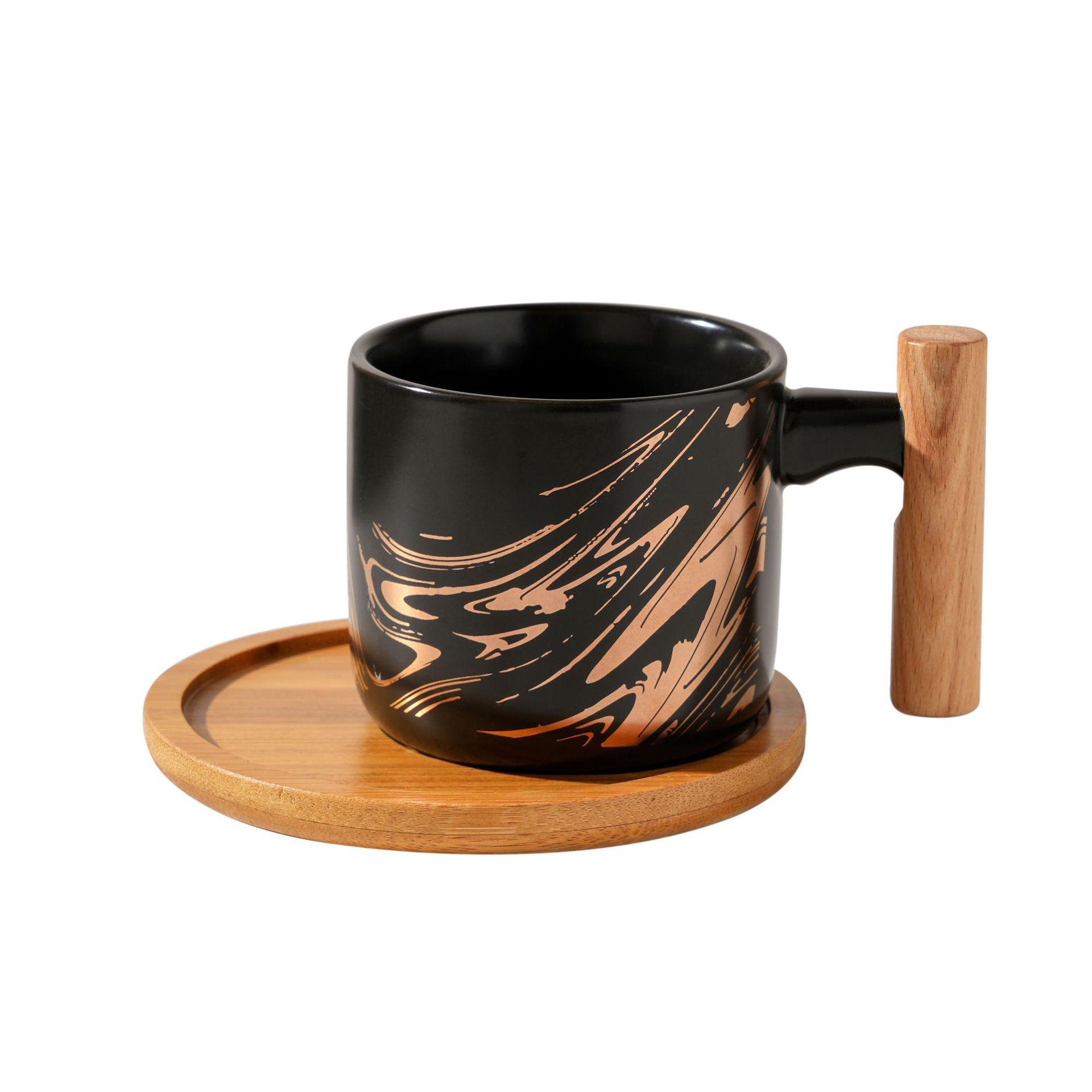 

Творческая керамическая кружка, высококачественная кофейная чашка, стиль «Нишевые инсы», брызги чернил, чашка для домашнего офиса, имитация лака, бегущая вода 101-200ml