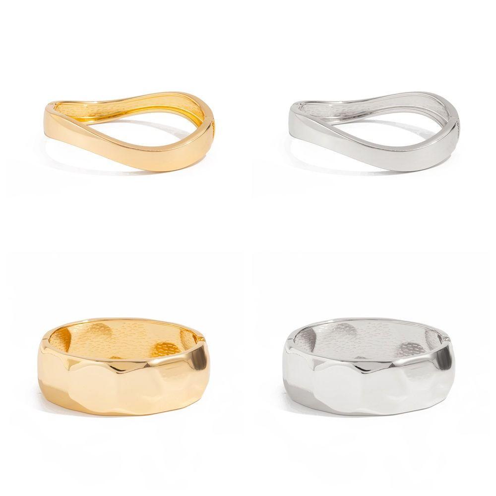 Minority Design Spring Bangles Metal Exaggerated Bracelet Cute Wide Open Bangle  Decoration