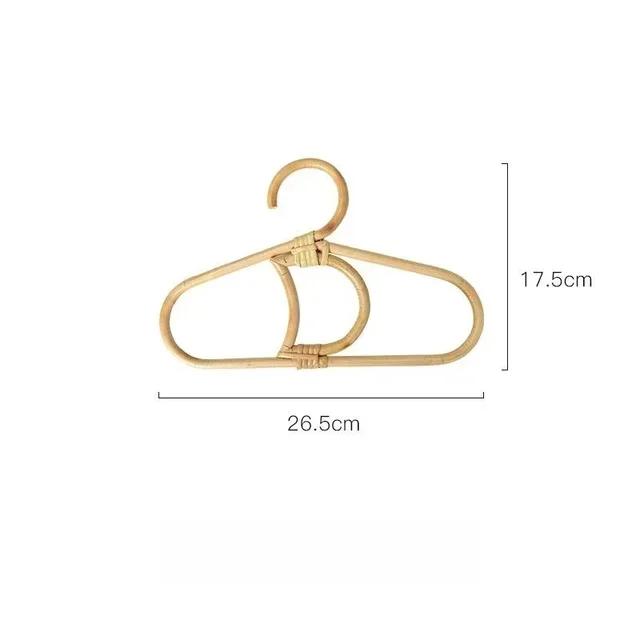 Kid Rattan Hanger Rainbow Moon Shape Garments Hanger Hat Wall Hooks Room Kid Drying Rack Organizer Hook Children Clothes Hangers