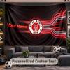 Wall Hanging Tapestry Custom NameFC St. Pauli Pattern Personalized Printed Fabric Wall Decor