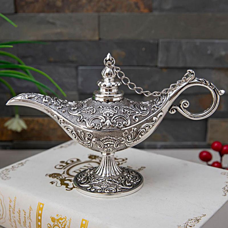 Vintage Legend Lamp Magic Genie Wishing Light Pot Classic Home Tabletop Decor Crafts Display Birthday Gift Wedding Christmas