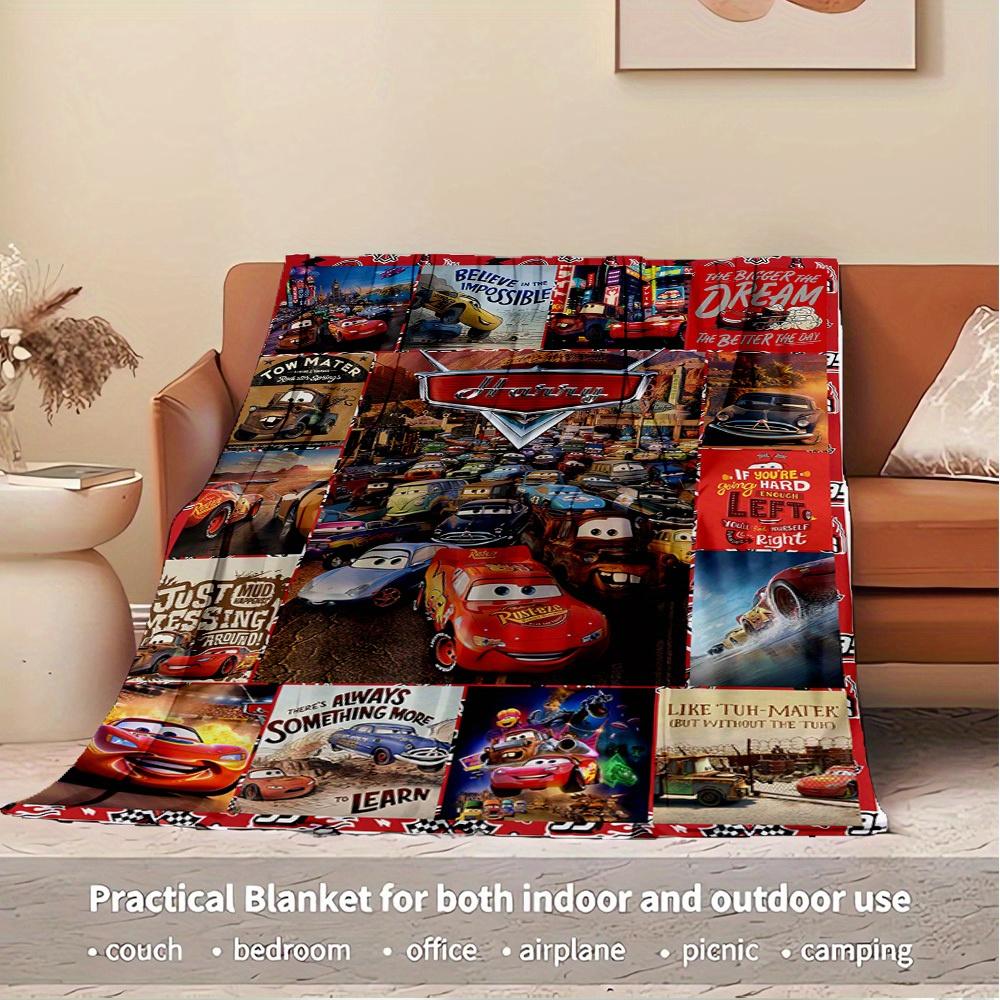 1pc Flannel Car Theme Printed Bed Blanket, Suitable for Sofa Blanket, Unique Gift Choice, Home Decoration Essential