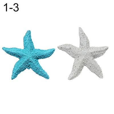 2 szt. Ornament akwarium śródziemnomorska żywica Mini dekoracja akwarium rozgwiazda