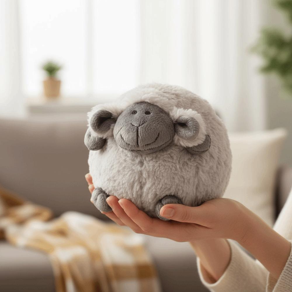 Geschenk Flauschiges Schaf Gemütliches Dickes Kissen Zum Umarmen Hautfreundlicher Wollknäuel Schlafzimmerdekoration