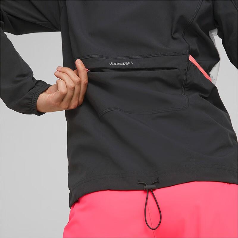 Puma Retro Sports Stand Collar Jacket Striped Breathable Zip Jacket Women Jackets Black 522223-51