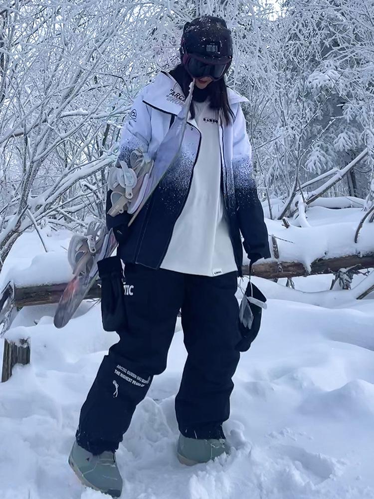 Unisex Winter Ski Suit: Windproof, Water-Repellent Jacket and Pants for Outdoor Snowboarding and Skiing.