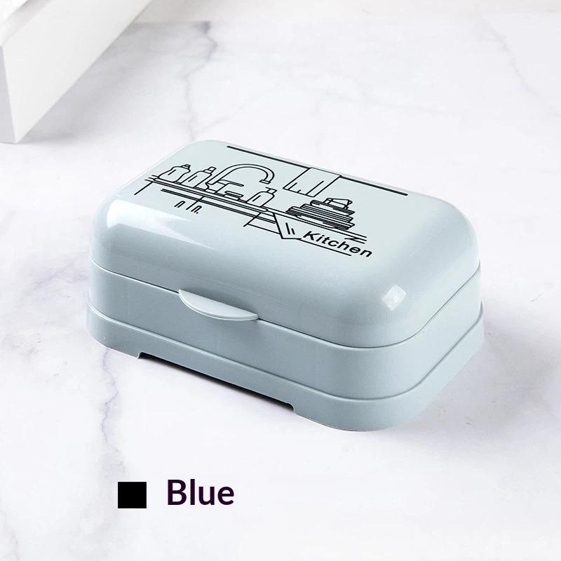 Soap Case Simple Flap Drainage Box Bathroom Toilet Waterproof Soap Storage Box Dormitory Home Travel Large Soap Dish