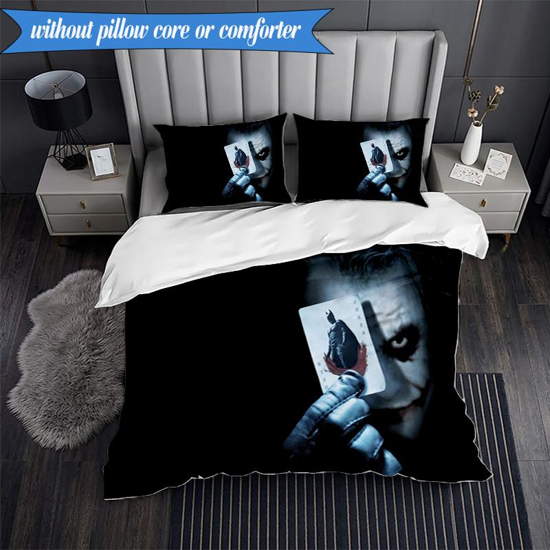 Abstract clown Pattern 3pcs K-pop music group Bedding set,Ideal for Bedroom, Dormitory,Including Duvet Cover And 2pcs Pillowcases,Fan gifts