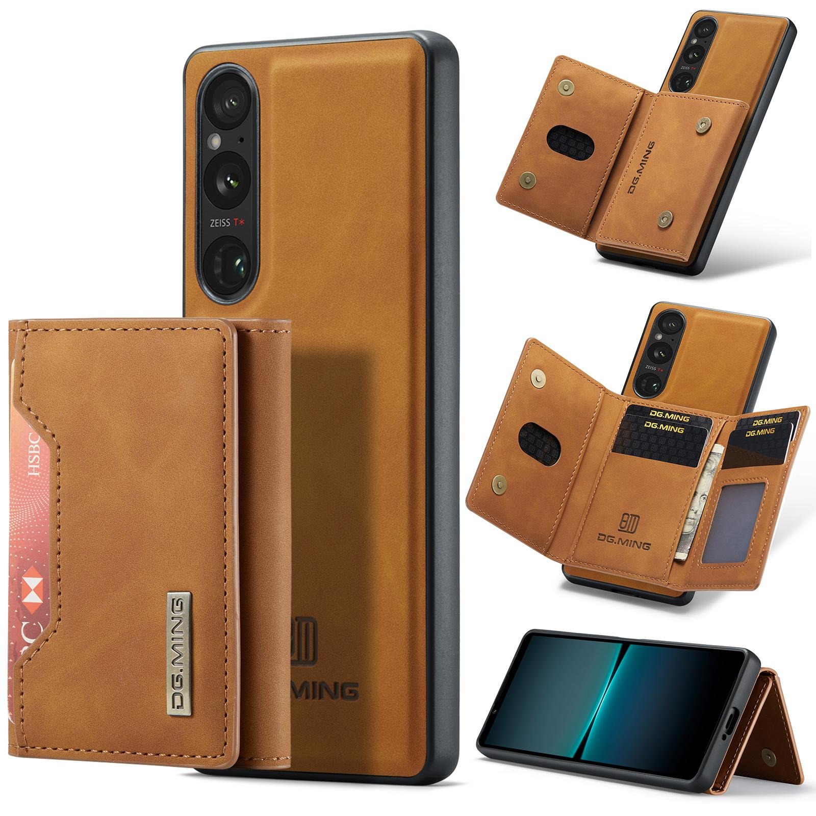 

DG.MING M2 Series for Sony Xperia 1 VI Case PU+PC+TPU Phone Cover Detachable Wallet Brown