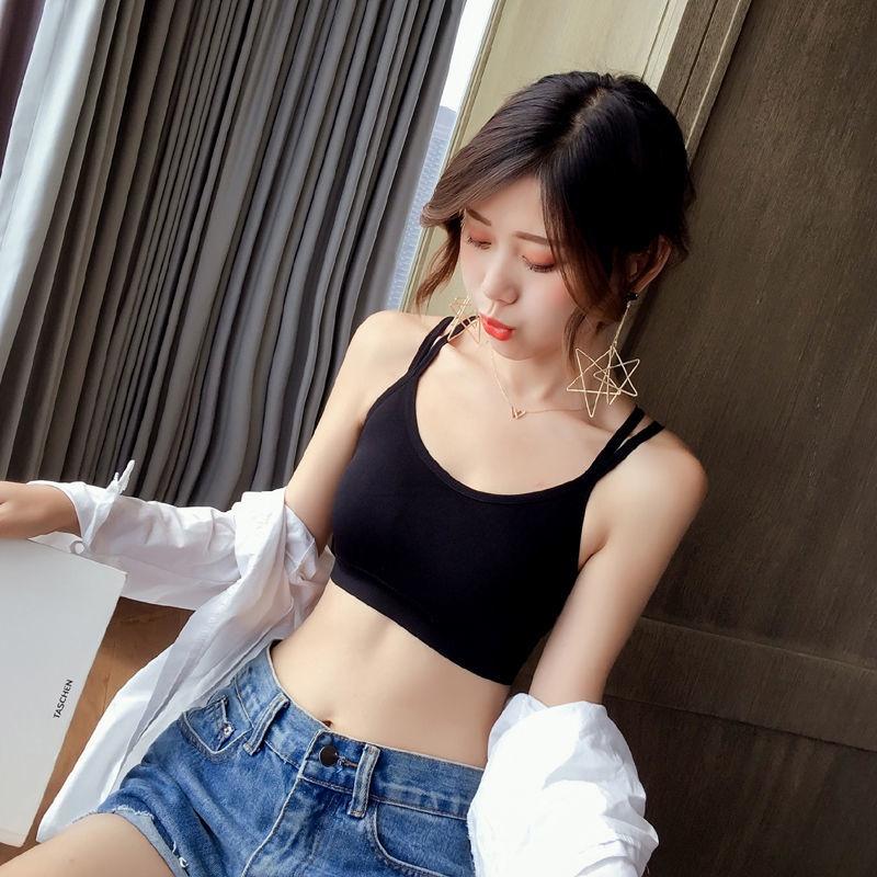 Roupa Íntima Feminina Costas Duplo XX Estilo Coreano Sem Aro de Aço Peito