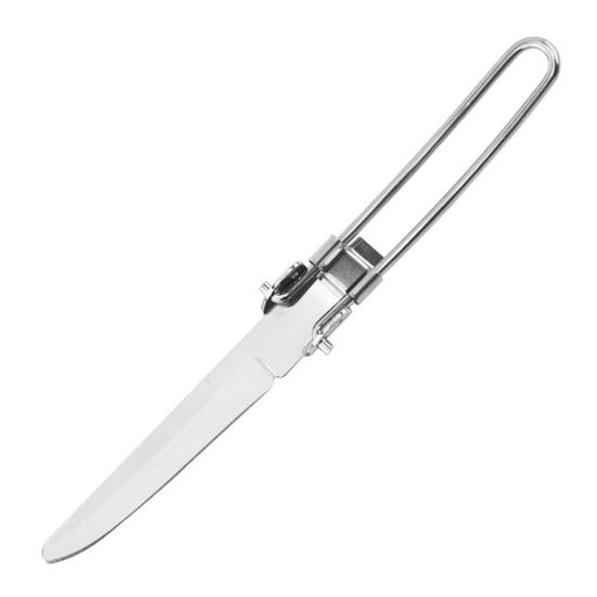 3 Pcs Stainless Steel Folding Spoon Fork Cutter Set Foldable Handle Rust-Proof Cutlery for Camping Picnic Kitchen Outdoor Tableware Soup Coffee