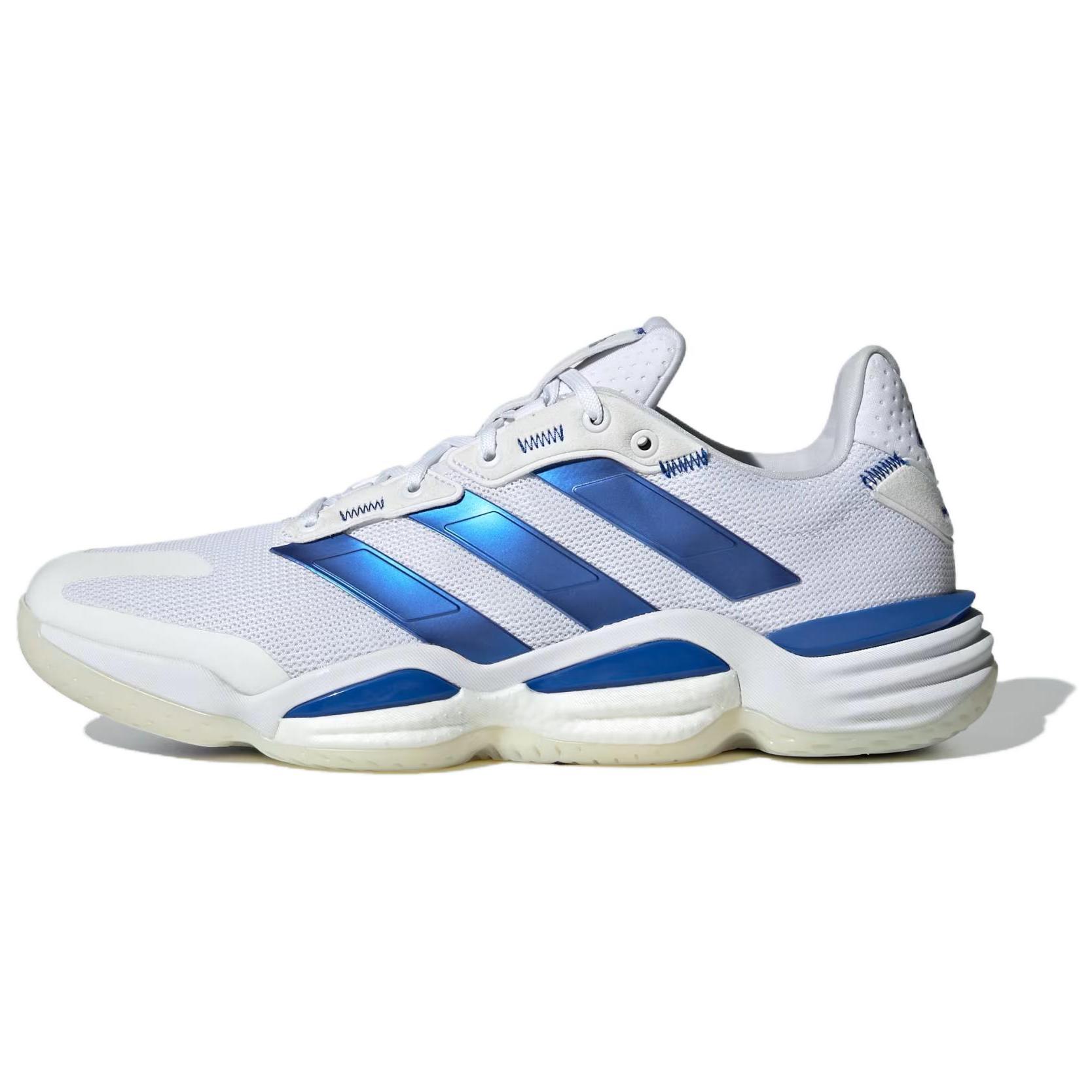 

Adidas STABIL 16 Slip Resistant Abrasion Resistant Low top Training Shoes Men s White Blue JP9801 42