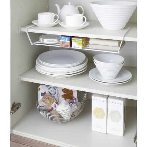 Yamazaki Dish Rack, Dish Storage Tower, Wide, White, 7914