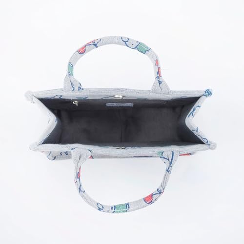 Dick Bruna Miffy Jacquard Tote Bag, Shoulder Bag, Lunch Bag, Bento Bag, A4 Size Storage, with Fruit