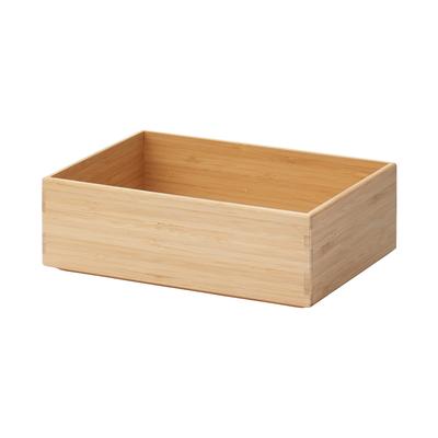 Nakładające się na siebie prostokątne pudełko z bambusa, do przechowywania, pół małe, szerokość 26 x głębokość x wysokość cm 12047261 18,5 8,5