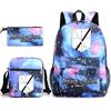 Attack Giant Attackontitan School Bag Three-Piece Printed Backpack Student Computer Canvas Bag