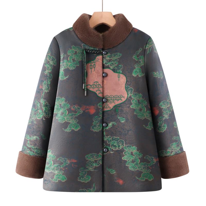 Yalu Women's Plush Lined Chinese Style Winter Padded Jacket