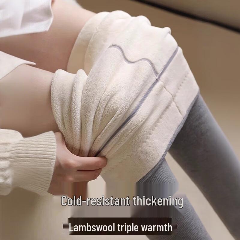 Dámské žebrované termo legíny z jehněčí vlny s vysokým pasem