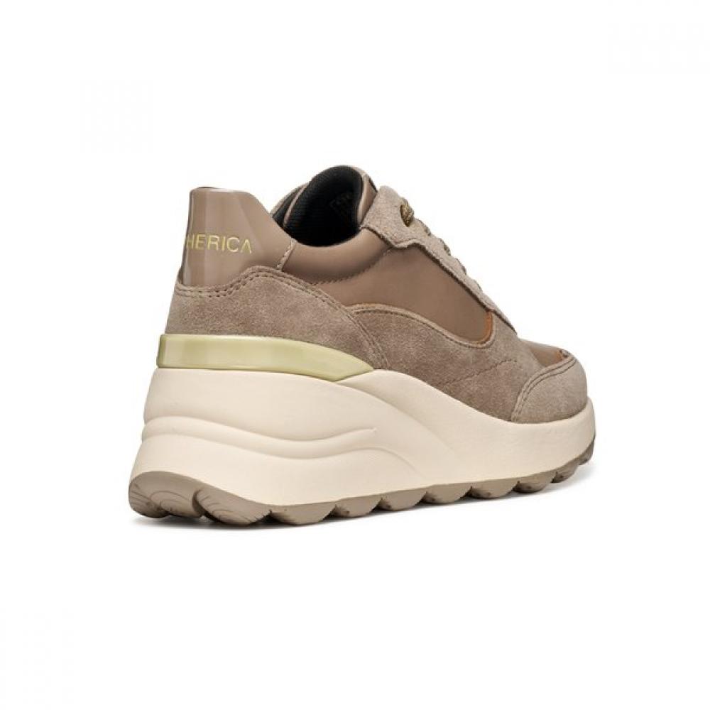 Geox Women S Comfort Wedge SneakerS Brown Ec13