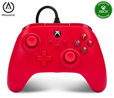 Jahr PowerA Wired Controller Xbox Series Xbox One PC für Windows Rot Doppelte Vibrationsfunktion [2 Garantie] XS 10/11 (Offiziell lizenziert) 1519366-01