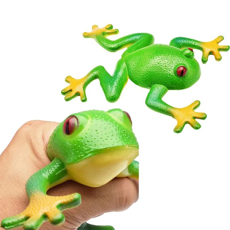 Soft Rubber Particles Pinch Frog Toy Sensory Realistic Simulation Game Stress Relieving Prank Funny Childrens Holiday Gift
