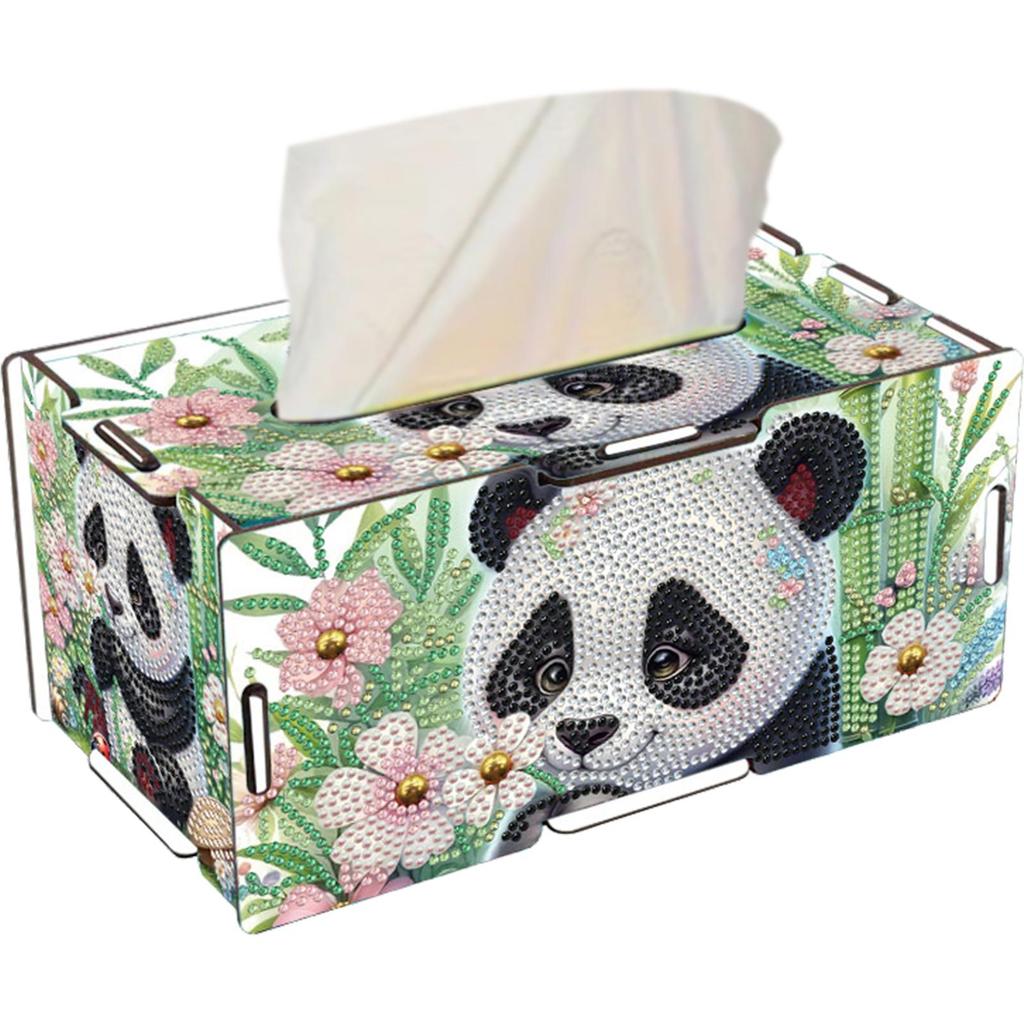 Wooden 5D Diamond Painting Tissue Holder Wooden Diamond Painting Tissue Box 5D DIY Diamond Handmade Tissue Holder for Home Decor