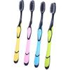 Jowxsx 1Pc Random Color Travel Toothbrush - Soft Bristle Ergonomic Manual Charcoal Tooth Brush Stains Removal Toothbrush for Home, Travel, School