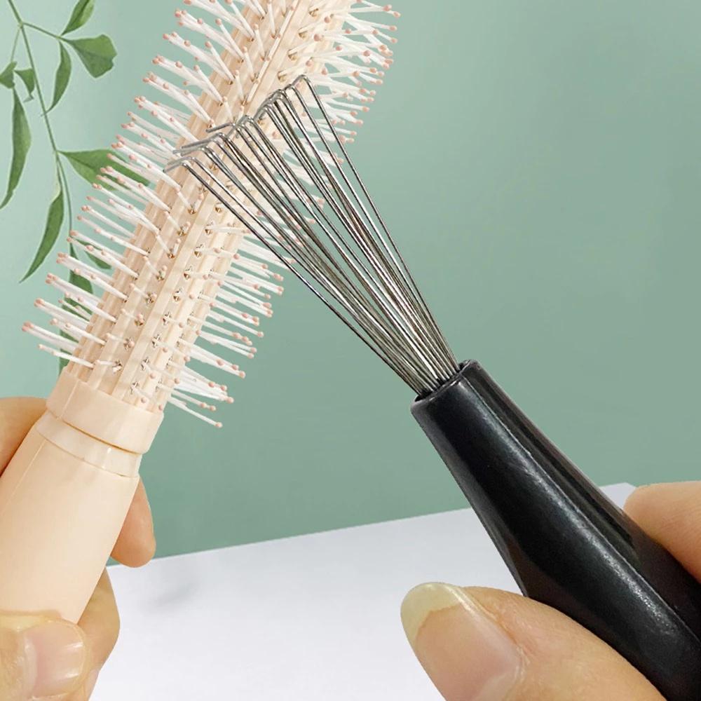 Comb Hair Brush Cleaner Plastic Handle Cleaning Brush Remover Embedded Beauty Tools Cleaning Products Cleaning Supplies