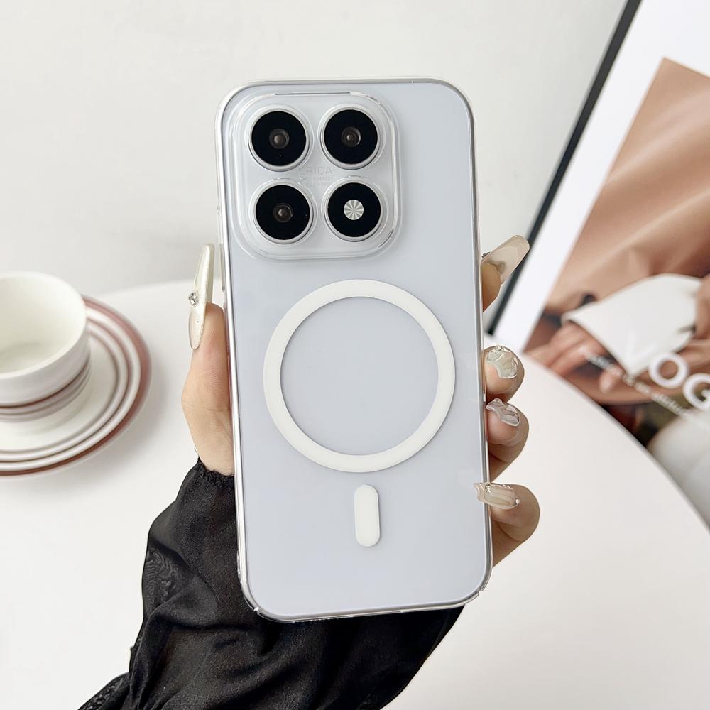 KEYSION Ultra Thin Matte Transparent Phone Case for Xiaomi 17 Hard PP Clear Magnetic Shockproof Simple Back Cover for Xiaomi 17