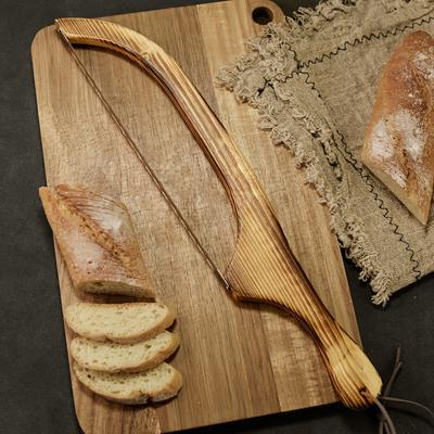 1set Bread Cutter Saw for Homemade Bread Bow Saw for Slicing Sourdough Bow Cutter for Sourdough Wooden Cutter