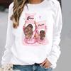 Women's Round Neck Pullover Hoodie for Spring, Autumn, and Winter