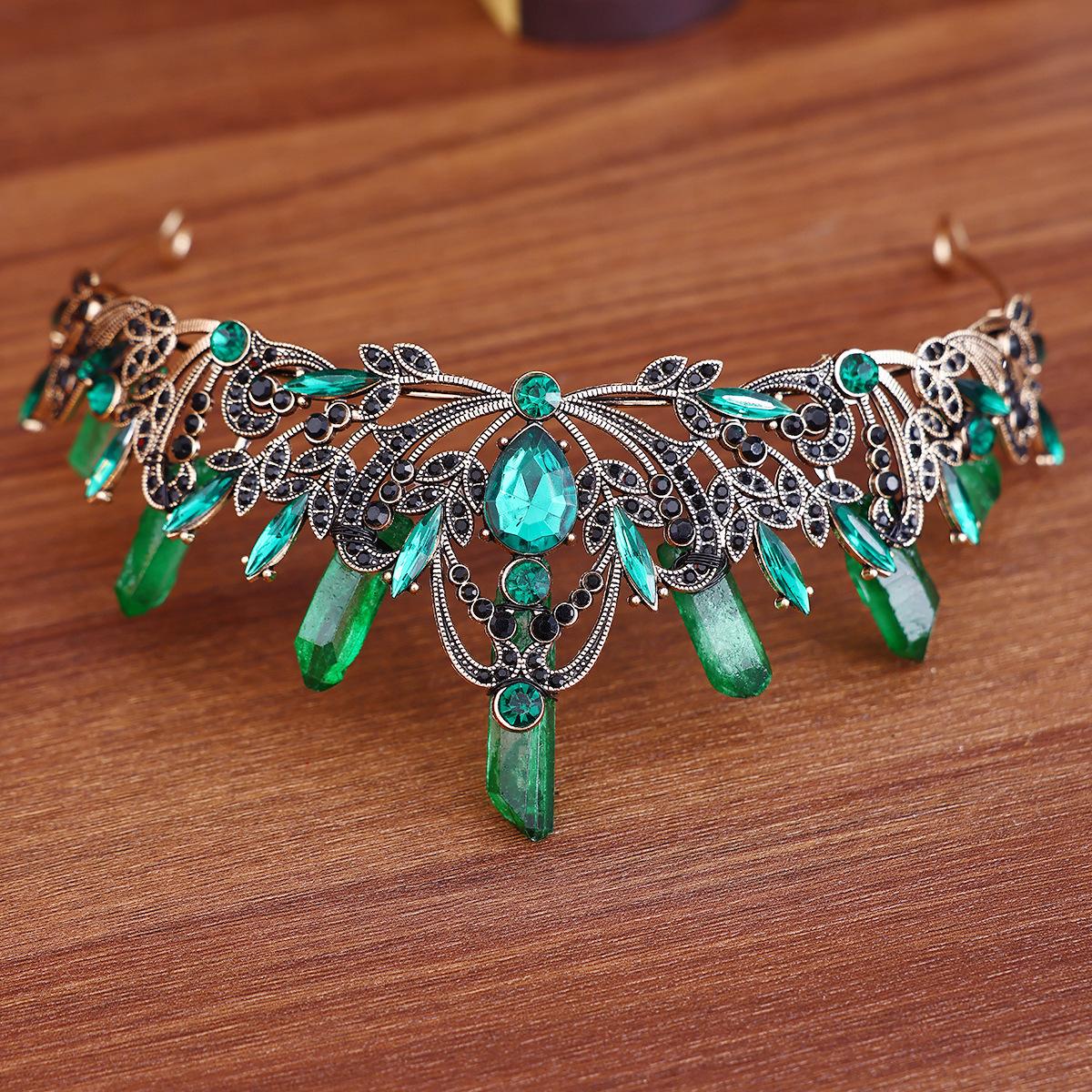 

Ретро Барокко Мода Корона Аксессуары для Волос Европейская и Американская Богиня Подиум Вечеринка Повязка на Голову Аксессуары Плитка Формы Аксессуары