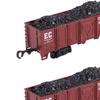 2 Pieces 1:87 Train Carriage Model Toy,Collectibles,Portable,Railway Model,Simulation