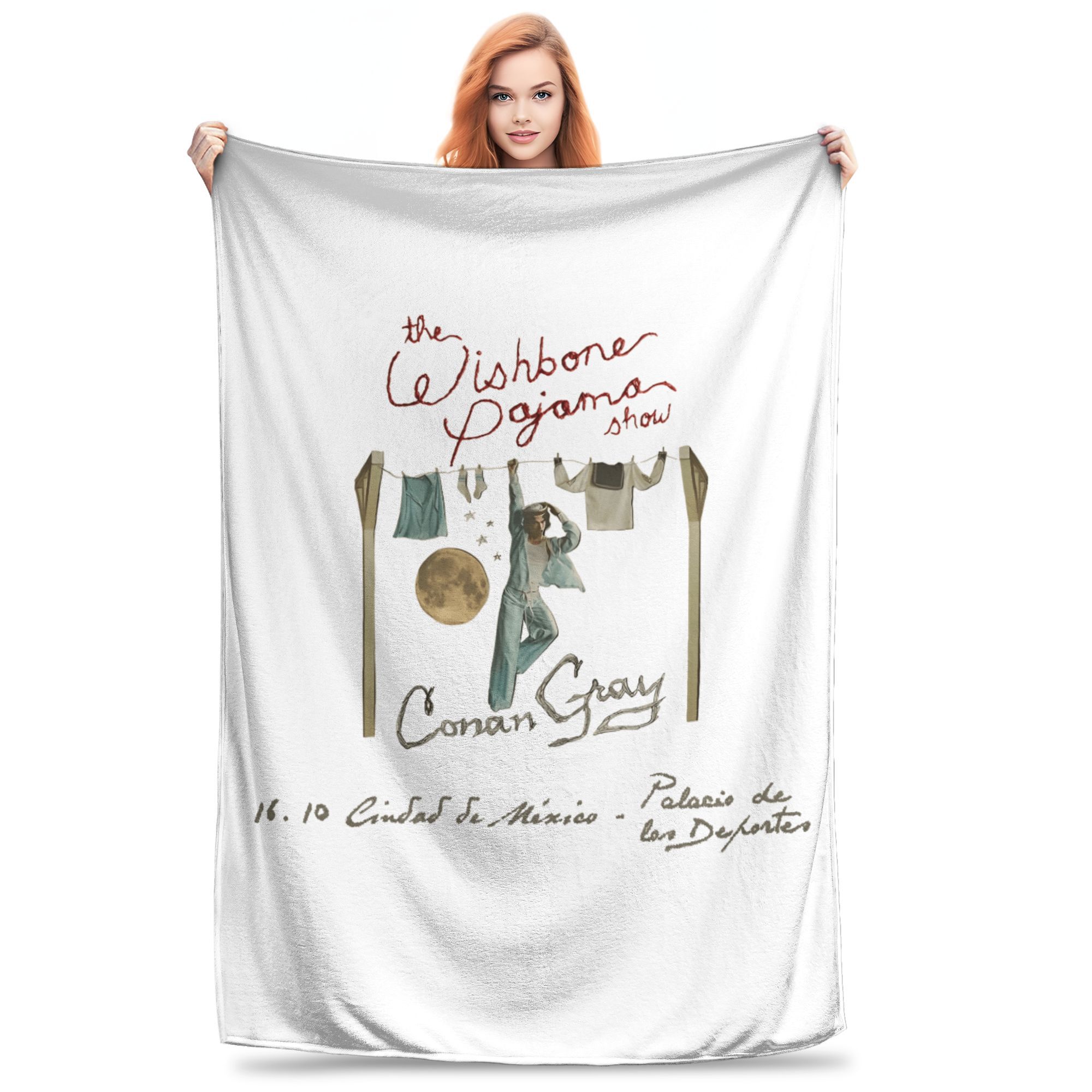 Super Soft BlanketsBoy Girl Travel Conan Gray Wishbone Album Throw Blanket  Flannel Bedspread Sofa Bed Pattern Sofa Bed Cover 30x40in