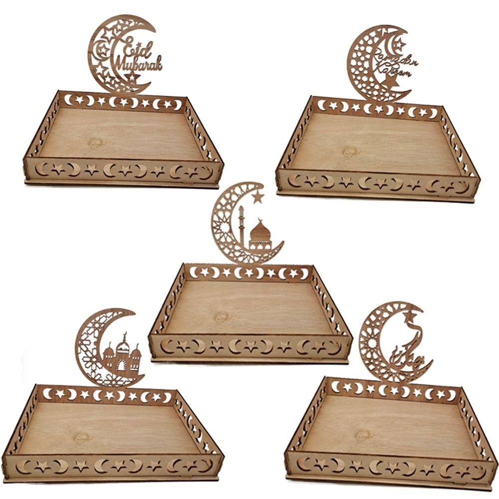 Star Eid Mubarak Cake Display Ramadan Home Decoration Party Supplies Food Tray Ornament Food Holder