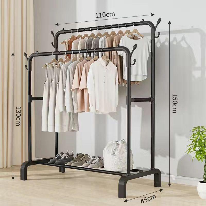 Bold Vertical Clothes Rack: Floor-Standing Drying Rod for Home or Balcony