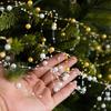 2025 Plastic Artificial Pearl Flower Chain Wreath10m Christmas Decorative Bead String for Wedding Party Christmas Tree Decor