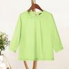 ZANZEA Women Casual Round Neck Solid Color Loose 3/4 Sleeve Blouse