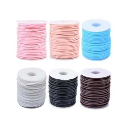 3 Rollen 2 mm Gummistrickkordeln mit 1 mm Loch für Bastel- und DIY-Projekte
