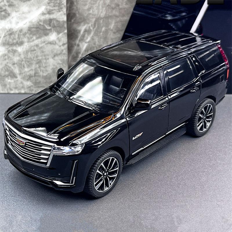 AABHT1 1/24 Cadillac Escalade SUV Legierung Luxy Auto Modell Druckguss Metall Geländewagen Auto Modell Simulation Ton Licht Kinderspielzeug Geschenk