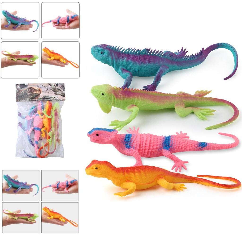 Forest Lizards Chameleon Reptile Model Soft Silicone For Kids And Collectors