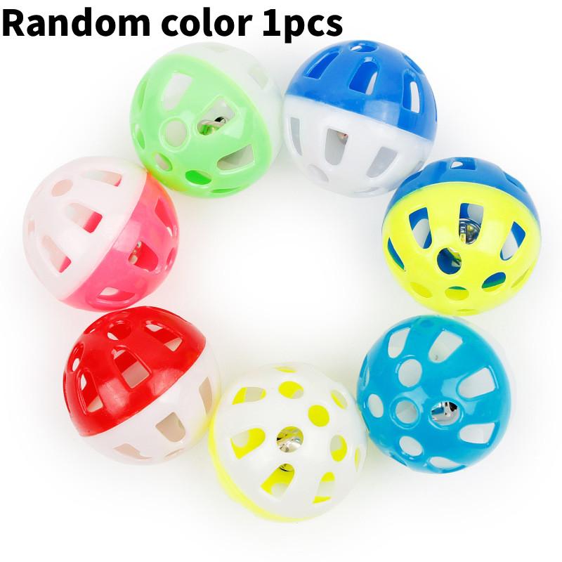 Cat Plastic Fun Bell Ball Toy Randomly Colored Lightweight For Entertainment Pet