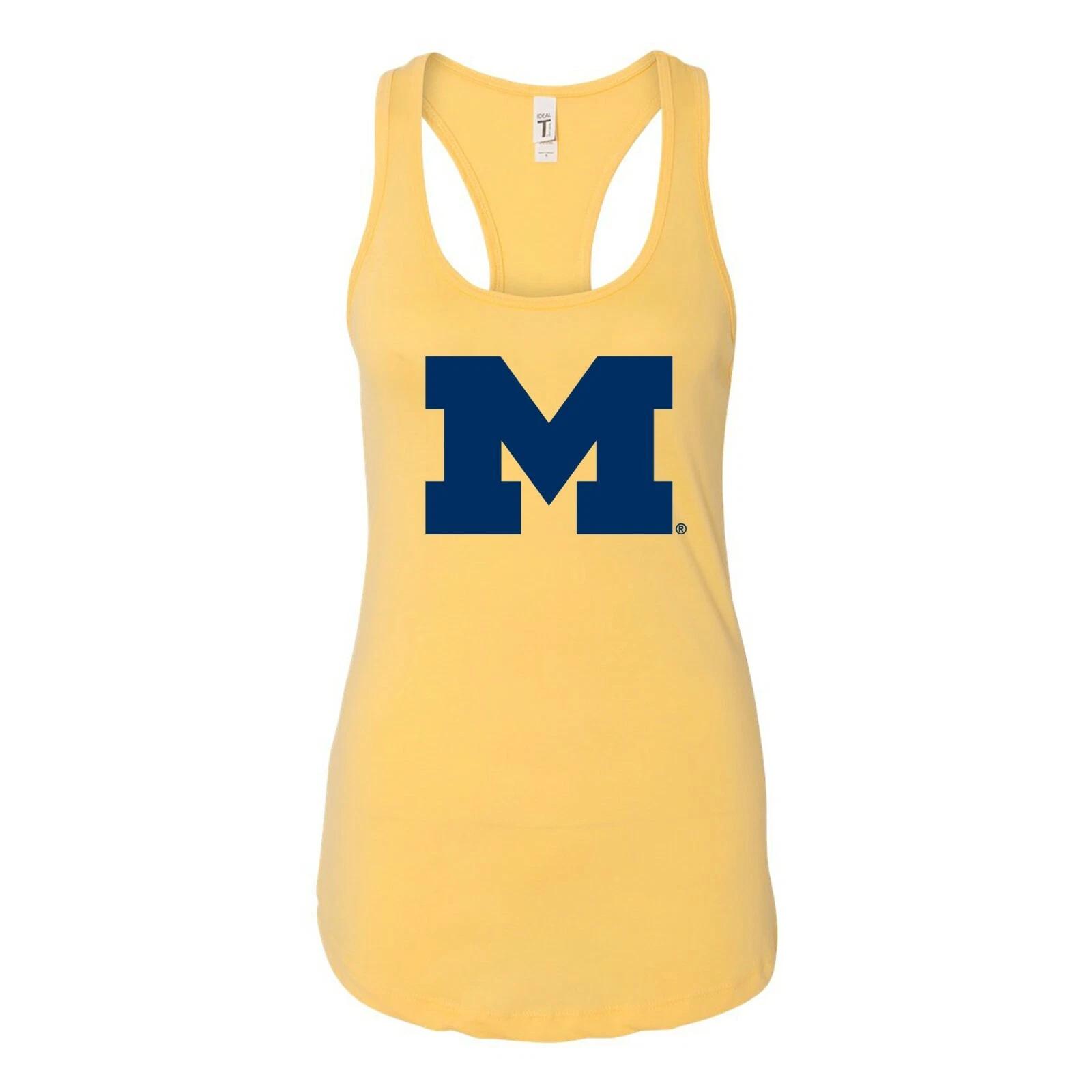 Michigan Wolverines Primary Logo Womens Racerback Tank 2XL