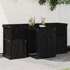 VidaXL Set De Balcon 2 Places, Table Et Chaises De Jardin, Ensemble De Meubles De Patio Bistro Terrasse Extérieur, Noir Bois 825062