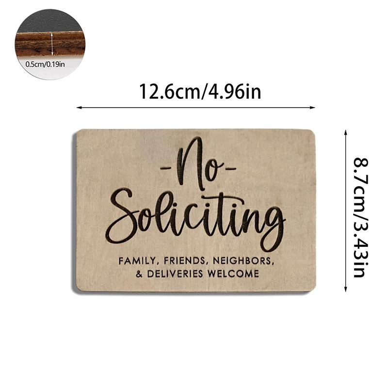 

No Soliciting Door Sign, Self-adhesive Wooden Baby Sleeping Sign, Door Bell Sign, Please Do Not Disturb, Privacy Sign